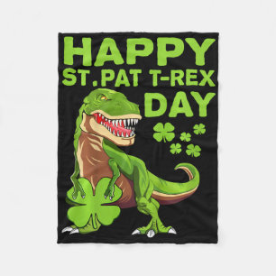 Kids Kids Frohe St Pat Trex Tag Dino St Patricks D Fleecedecke