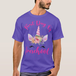 Kids Kids Preschool Dabbing Unicorn Back to School T-Shirt