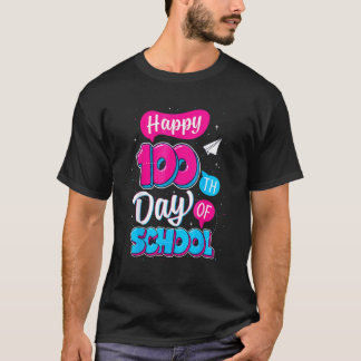 Kids Kind 100. Schultag Lehrer Glücklich 100 T-Shirt