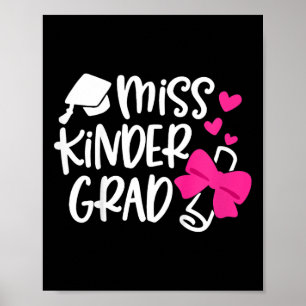 Kids Kindergarten Abschluss Miss Kinder Grad Letzt Poster