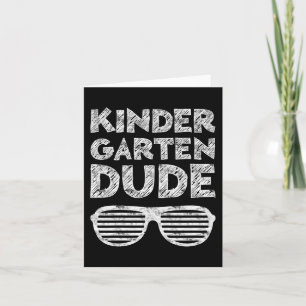 Kids Kindergarten Dude Back To School Karte