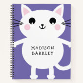 Kids Kitty Cat Niedlich Notizblock (Vorderseite)