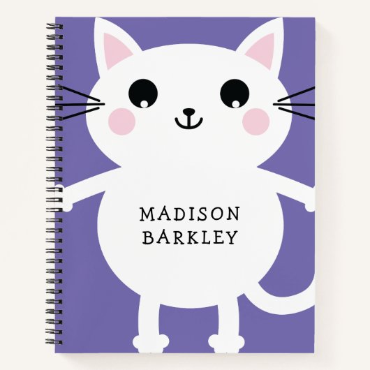 Kids Kitty Cat Niedlich Notizblock (Vorderseite)