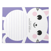 Kids Kitty Cat Niedlich Personal Stationary Notepa Notizblock (Vorderseite)