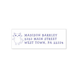 Kids Kitty Cat Niedliche Rücksendeadresse Briefmar Permastempel