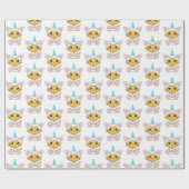 Kids Kitty Unicorn Geschenkpapier (Flach)