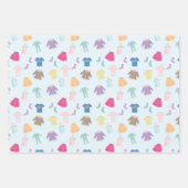 Kids Kleidung Wäsche Muster Umhüllungspapier Geschenkpapier Set (Vorderseite 2)