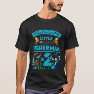 Kids Kleiner Fischer ist jetzt 2 Fischfang Meer 2n T-Shirt