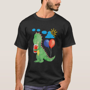 Kids Kleiner niedlicher Dinosaurier mit Erfrischun T-Shirt
