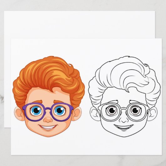 Kids-Kopffärbeseite (Vorne/Hinten)