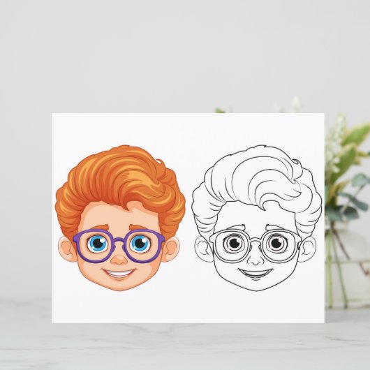 Kids-Kopffärbeseite (Stehend Vorderseite)