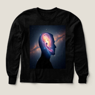 Kids Kosmische Galaxie Silhouette Weltraum Langarm