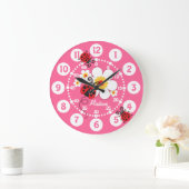 Kids Ladybug & Blume niedliche Maueruhr Große Wanduhr (Zuhause)