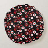 Kids Ladybug Rundes Kissen (Rückseite)