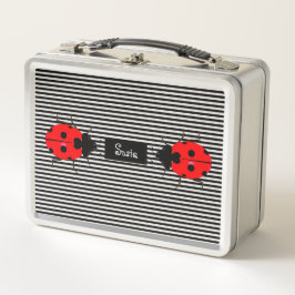 Kid's Ladybugs Lunchboxes Lunch Boxes Metall Brotdose