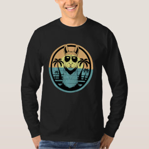Kids Lama Retro Style Alpaca Boy T-Shirt