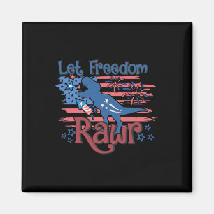 Kids lassen Freiheit Rawr T-Rex Dinosaurier USA-Fl Magnet