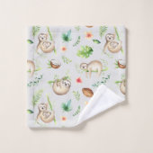 Kids Lazy Sloth Badhandtuch Set (Waschlappen)