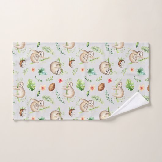 Kids Lazy Sloth Badhandtuch Set (Handtuch)