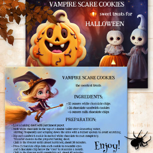 Kids Leckereien Halloween-Kochrezepte Postkarte
