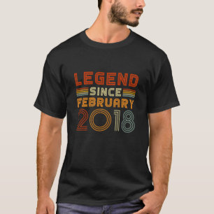 Kids Legende seit Februar 2018 Jungen Mädchen Vint T-Shirt