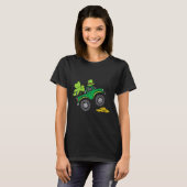 Kids Leprechaun Monster Truck Kleeblatt St Patrick T-Shirt (Vorne ganz)