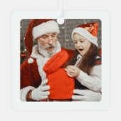 Kids Letter F Monogram Christmas Tree Ornament Aus Metall (Rückseite)