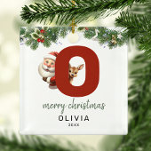 Kids Letter O Monogram Christmas Tree Ornament Aus Metall