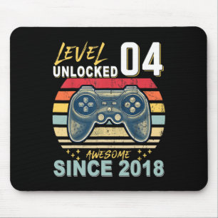 Kids Level 4 freigeschaltet Awesome Since Gamer Ge Mousepad
