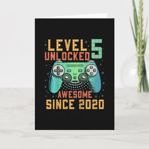 Kids Level 5 freigeschaltet 5. Geburtstag 5 Jahre  Karte