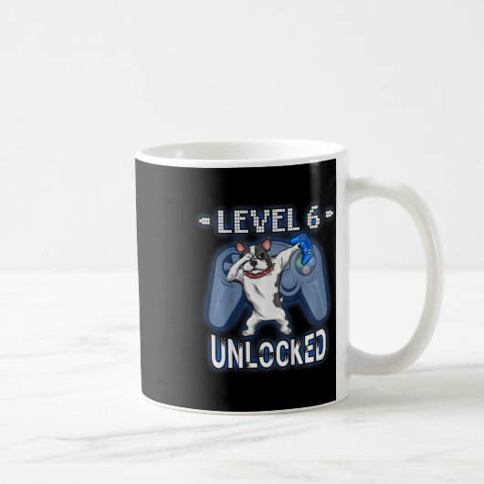 Kids Level 6 Unlocked - Dabbing French Bulldog Gam Kaffeetasse (Rechts)