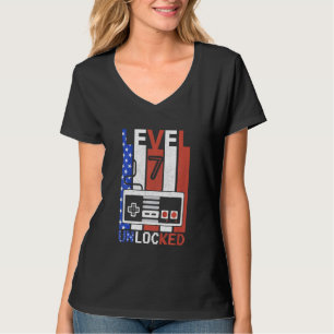 Kids Level 7 freigeschaltet 4. Juli Kinder Jungen T-Shirt