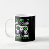 Kids Level 7 Unlocked 7 Years Old Video Gamer Birt Kaffeetasse (Links)