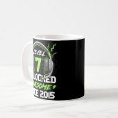 Kids Level 7 Unlocked Awesome Since 2015 7th Birth Kaffeetasse (Vorderseite Links)