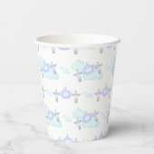 Kids Lilac Flugzeug Flug Luftfahrt Geburtstag Pappbecher (Rückseite)