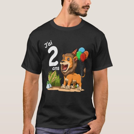 Kids Lion 2. Geburtstag T-Shirt (Vorderseite)
