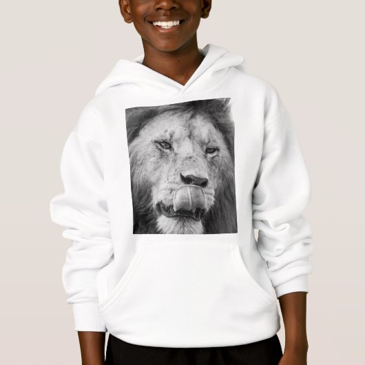 Kids’ Lion Printed Pullover Hoodie (Vorderseite)