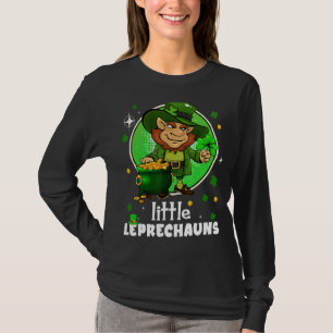 Kids Little Leprechaun with Kleeblatt St Patricks  T-Shirt