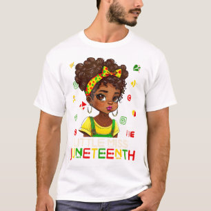 Kids Little Miss Juneteenth Girl Kleinkind Black H T-Shirt