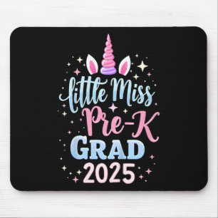 Kids Little Miss Pre-k Grad Preschool Girls Prek G Mousepad