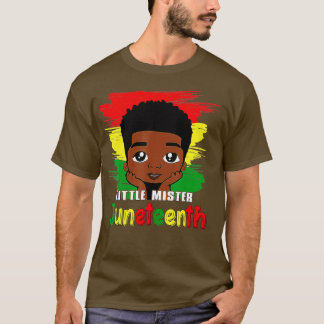 Kids Little Mister Juneteenth Black Boy Kleinkind T-Shirt