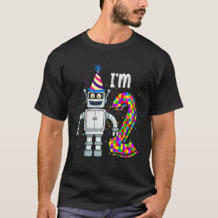Kids Little Robot Ich bin 2 Jahre alte Roboterwiss T-Shirt
