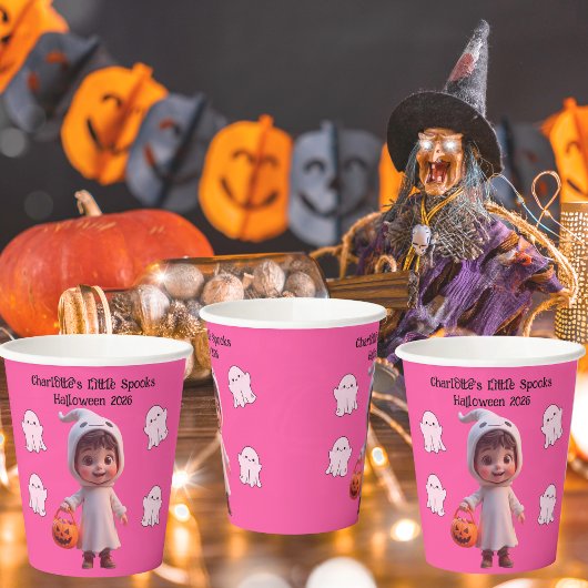 Kids Little Spooks Halloween-Party Paper Cups Pappbecher