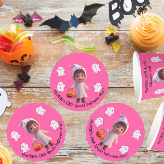 Kids Little Spooks Halloween-Party Runder Pappuntersetzer