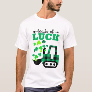 Kids Loads Of Luck Tractor Cute St Patricks Day Tr T-Shirt