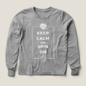 Kids' Long-Sleeve Hanukkah Shirt - Keep Calm and (Design Vorderseite)