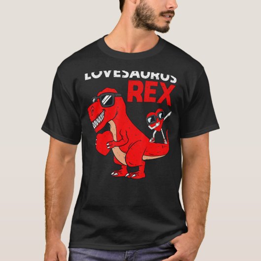 Kids Lovesaurus Rex Dab Heart Dino Kleinkind Boys  T-Shirt (Vorderseite)