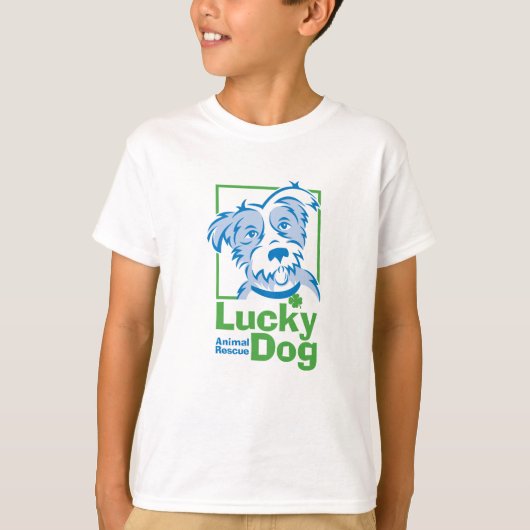 Kid's Lucky Dog T - Shirt (Vorderseite)