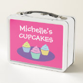 Kid's Lunch Box mit niedlichem Tasse Kuchen Druck (Rückseite)