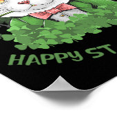 Kids Mädchen St Patricks Day Katze Glücklich St Ca Poster (Ecke)